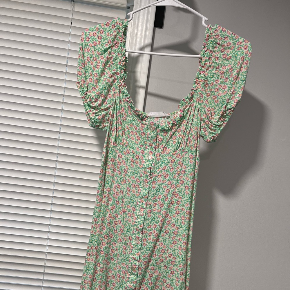Turquoise Floral Dress